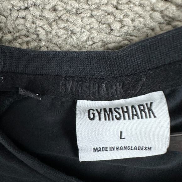 Gmyshark Legacy Shirt Womens Large Black White Cropped Spellout Gym Training - Picture 4 of 9